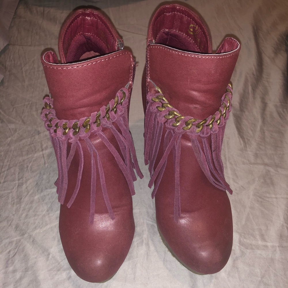 Sbicca Fringe Booties
